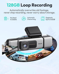 BOTSLAB 3K 4 Channel Dash Cam, 560° All-Sides View