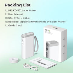Nelko Label Maker Machine with Tape, P21 Bluetooth Label Printer