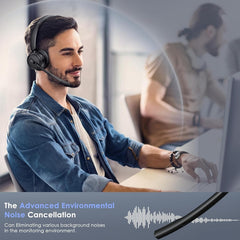 Mopchnic Wireless Headset with Noise Cancelling Microphone