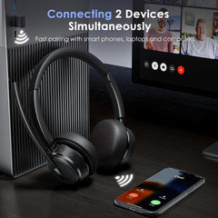 Mopchnic Wireless Headset with Noise Cancelling Microphone