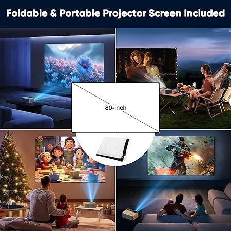 TMY 1080P Full HD Portable Mini Projector