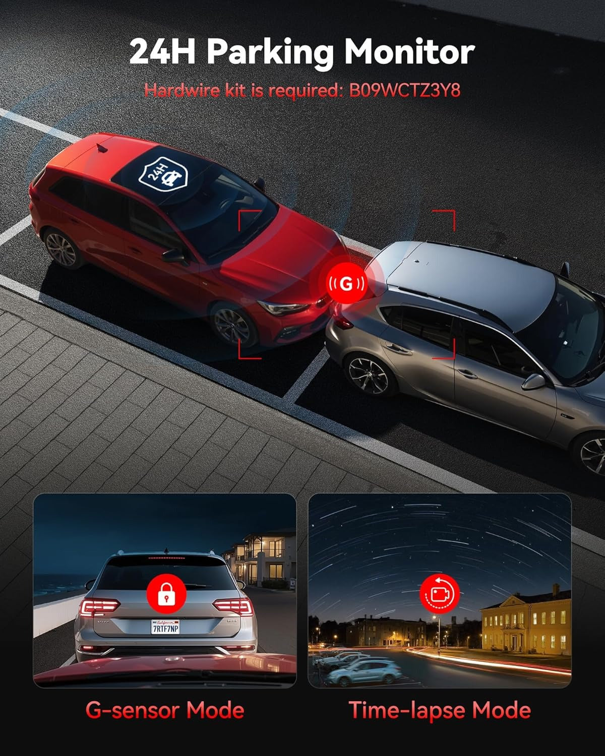 REDTIGER 4K Dash Cam Front Rear, STARVIS 2 Sensor