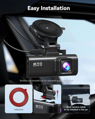 REDTIGER 4K Dash Cam Front Rear, STARVIS 2 Sensor