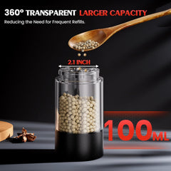 Electric Salt and Pepper Grinder Set Automatic Battery Pepper Mill Shakers