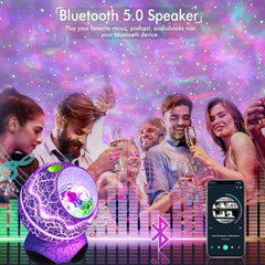 Galaxy Projector for Bedroom Nebula Night Light Projector with White Noise, Bluetooth Speaker