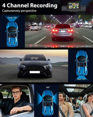 4 Channel Dash Cam 360 View for All-Round Protection