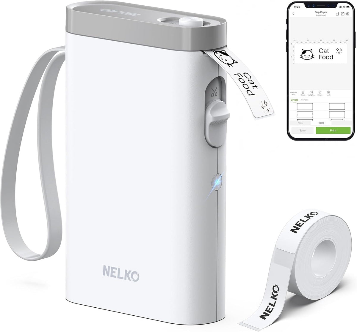 Nelko Label Maker Machine with Tape, P21 Bluetooth Label Printer