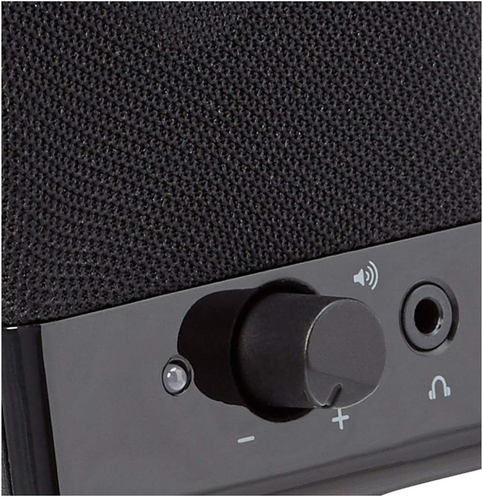 Amazon Basics USB-Powered Computer Speakers with Volume Control
