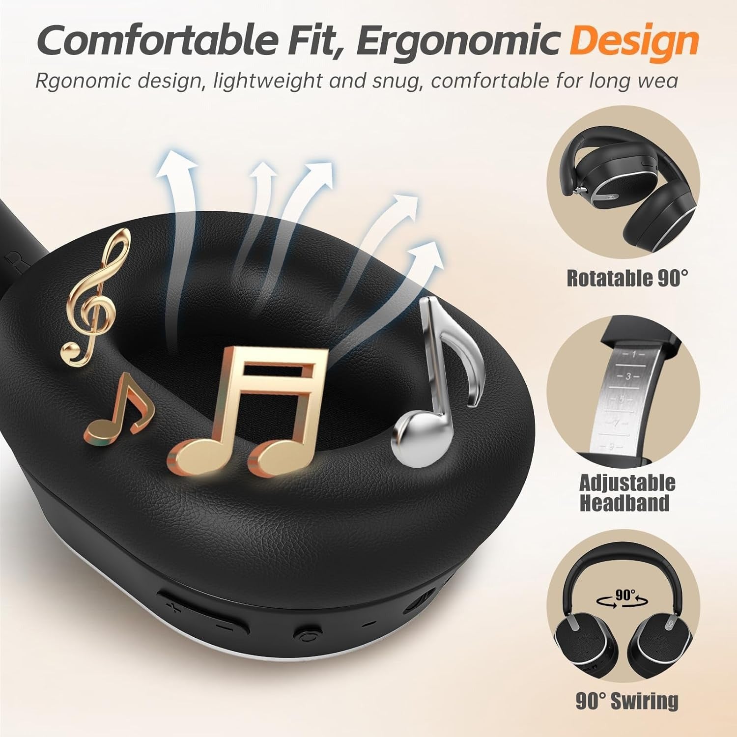 Hybrid Active Noise Cancelling Bluetooth Headphones